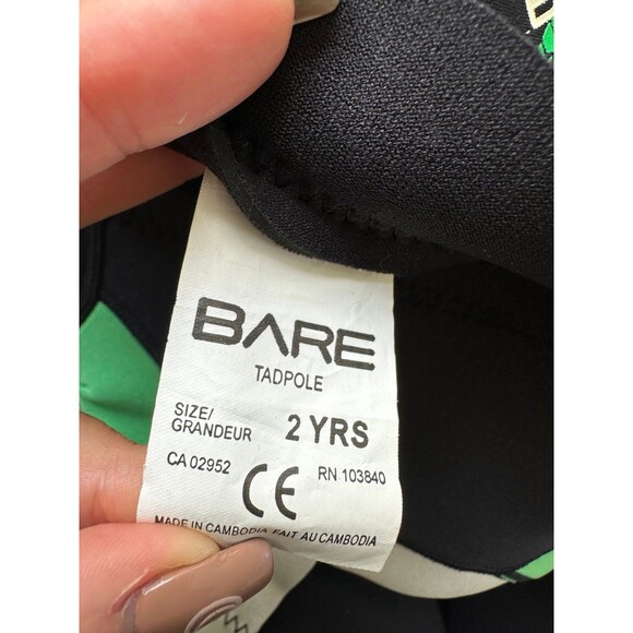 NWT BARE Tadpole Shorty Toddler Kids Neoprene Zip Up Rash-Guard Wetsuit 2 Yrs - Picture 6 of 6